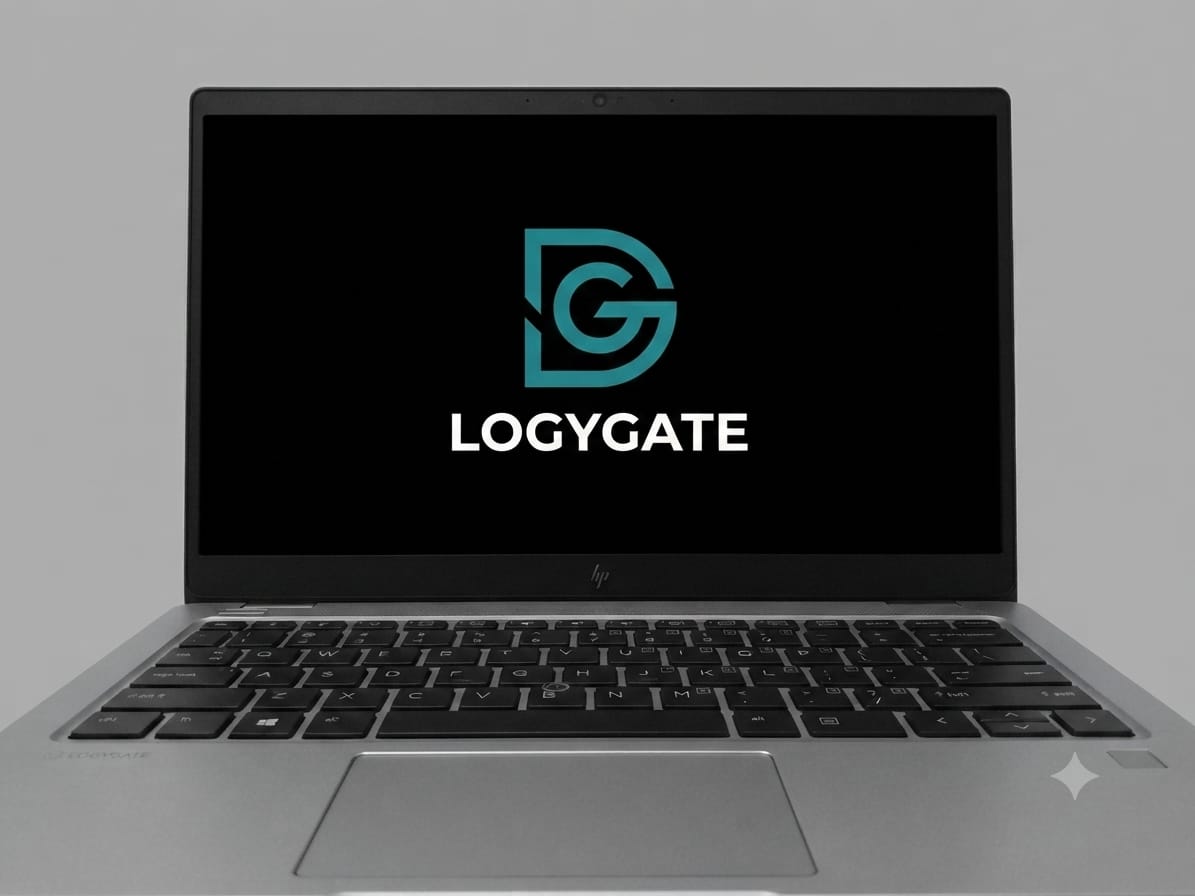 "Logygate logo featuring an AND logic gate shaped like a monogram G and D, representing smart autonomous machines and agents."
